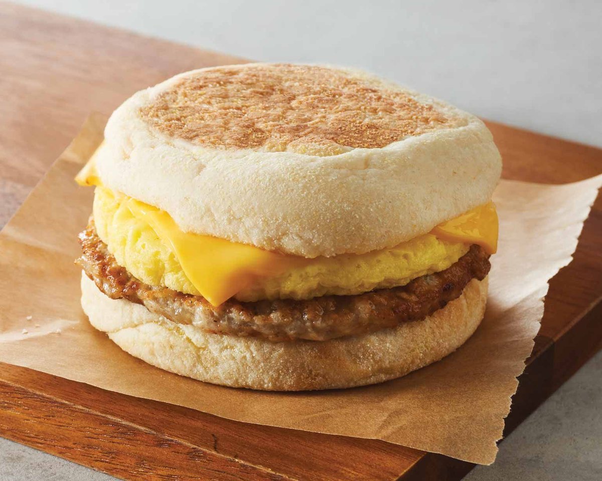 Egg & Cheese Breakfast Sandwich On Grilled English Muffin
